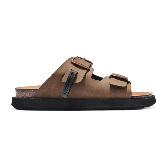 Sandalias de Mujer Cierre Hebilla en  Marrón / Rosa Vibe Nobuck