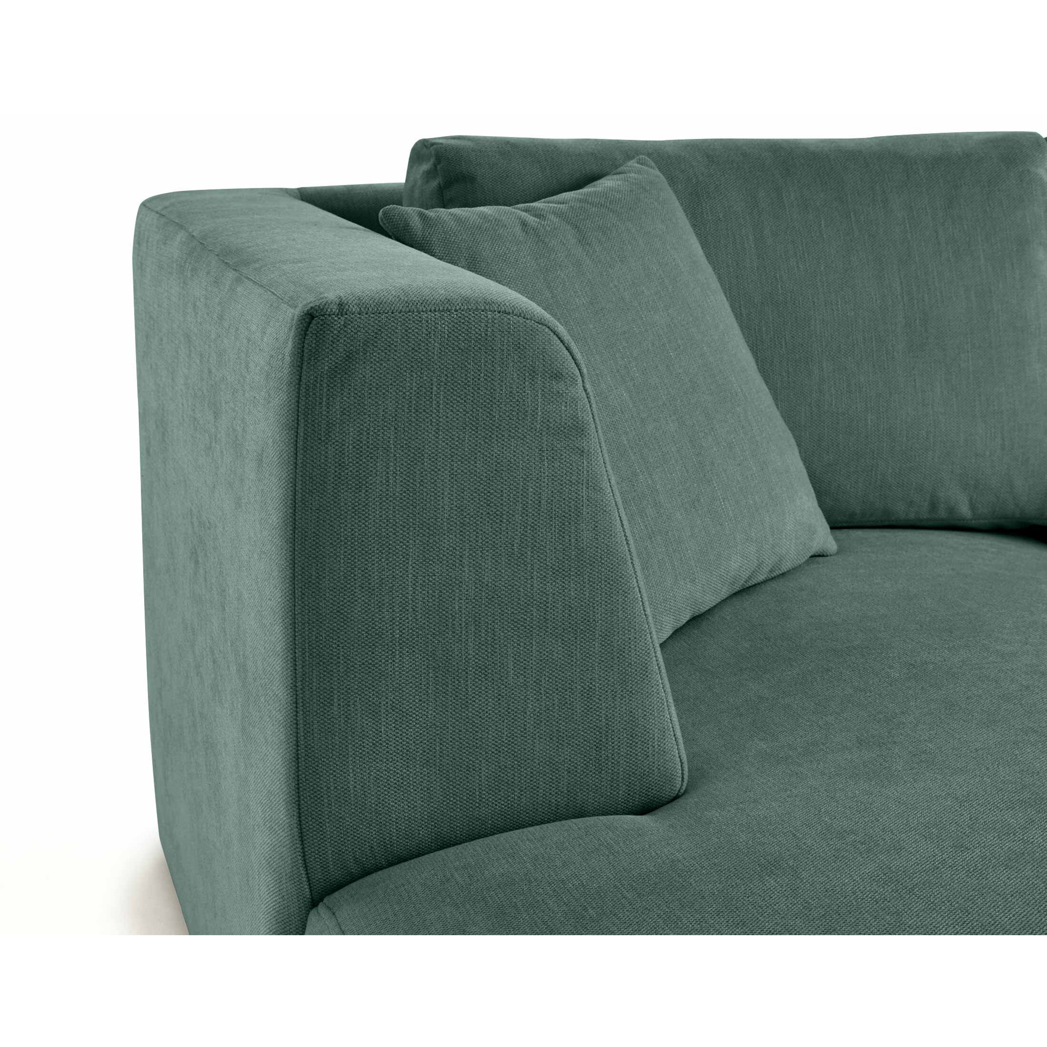 Santorini - module d'assise méridienne gauche - en tissu texturé - Vert