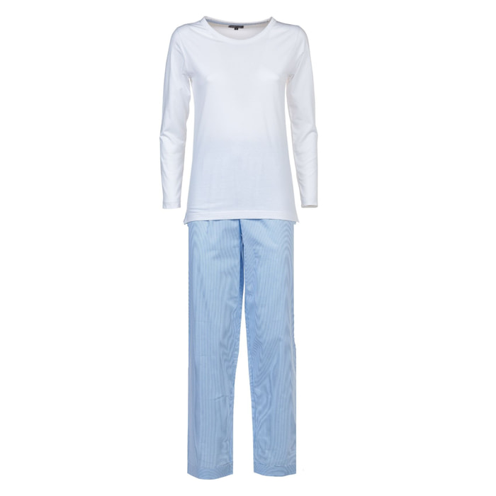 Pigiama DONNA flanella invernale iga celeste