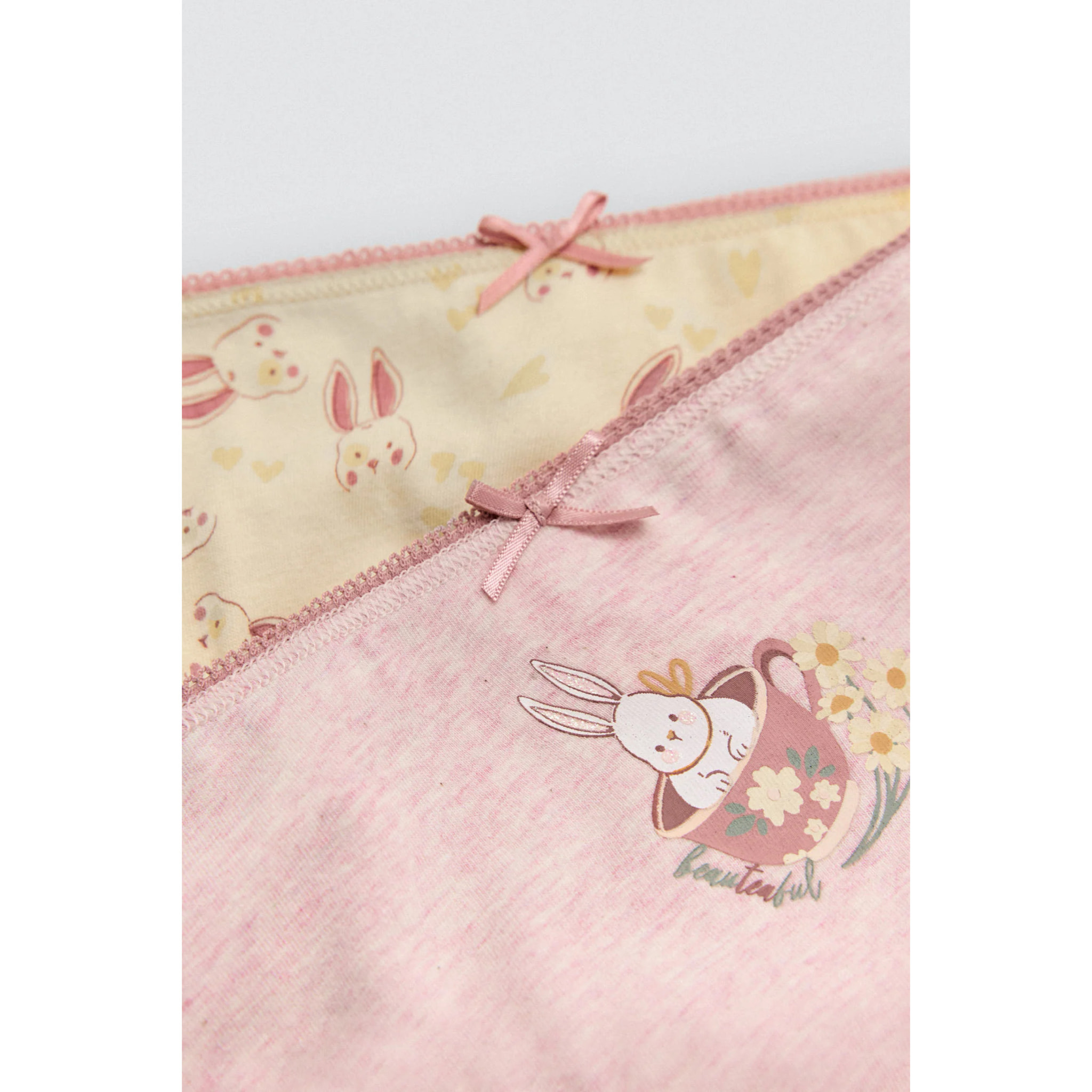 Confezione da 2 mutandine per bambini in cotone stampato Tea time