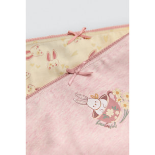 Confezione da 2 mutandine per bambini in cotone stampato Tea time
