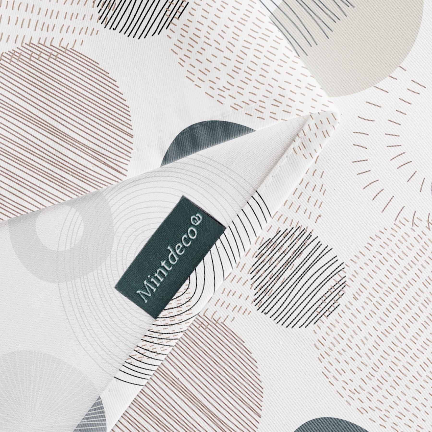 Nappe imprimée anti-tâches CALEB GRIS