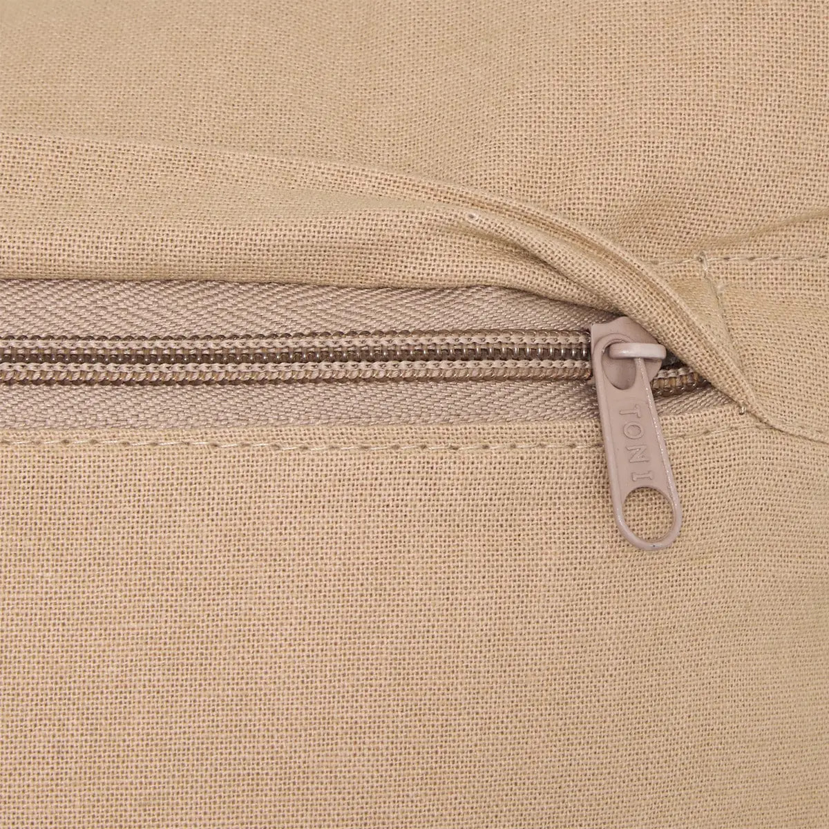 Coussin Groove 40x40cm rayé beige lin