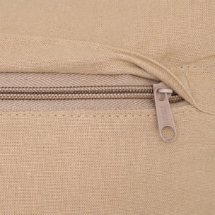 Coussin Groove 40x40cm rayé beige lin