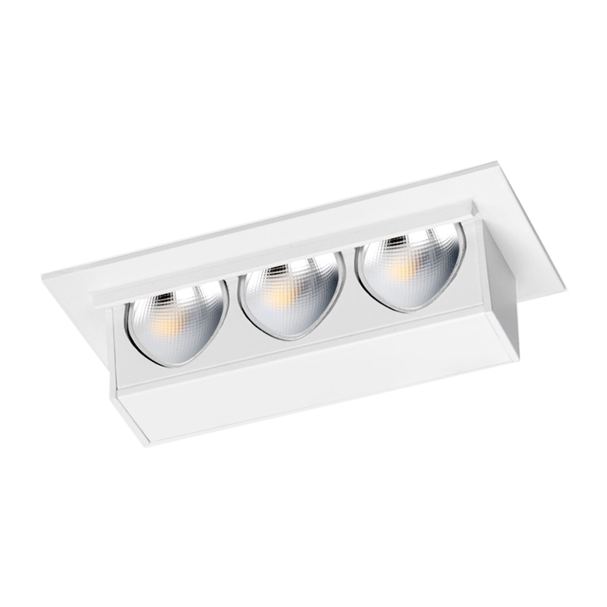 LEDS C4 Downlight Bento Wall Washer 3 LEDS 3 Blanco cálido - 3000K CRI 90 Negro IP20 230lm