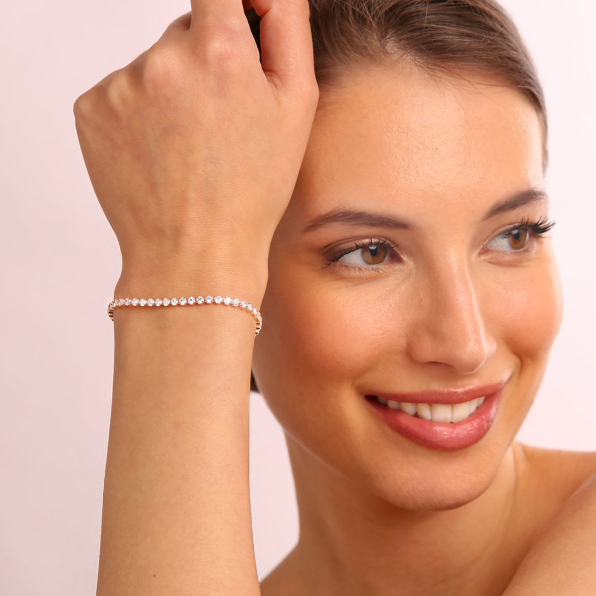 Bracciale Tennis con Cubic Zirconia Bianche