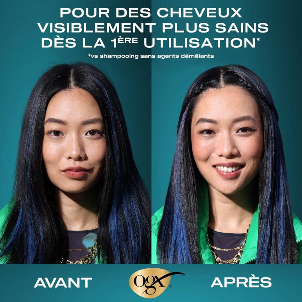 OGX Shampooing Colour Retention, 385ml – Shampoing protecteur pour prolonger la couleur – Shampoing pour aider à protéger les ch