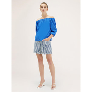 Motivi - Blusa con scollo elastico off-shoulder - Bluette