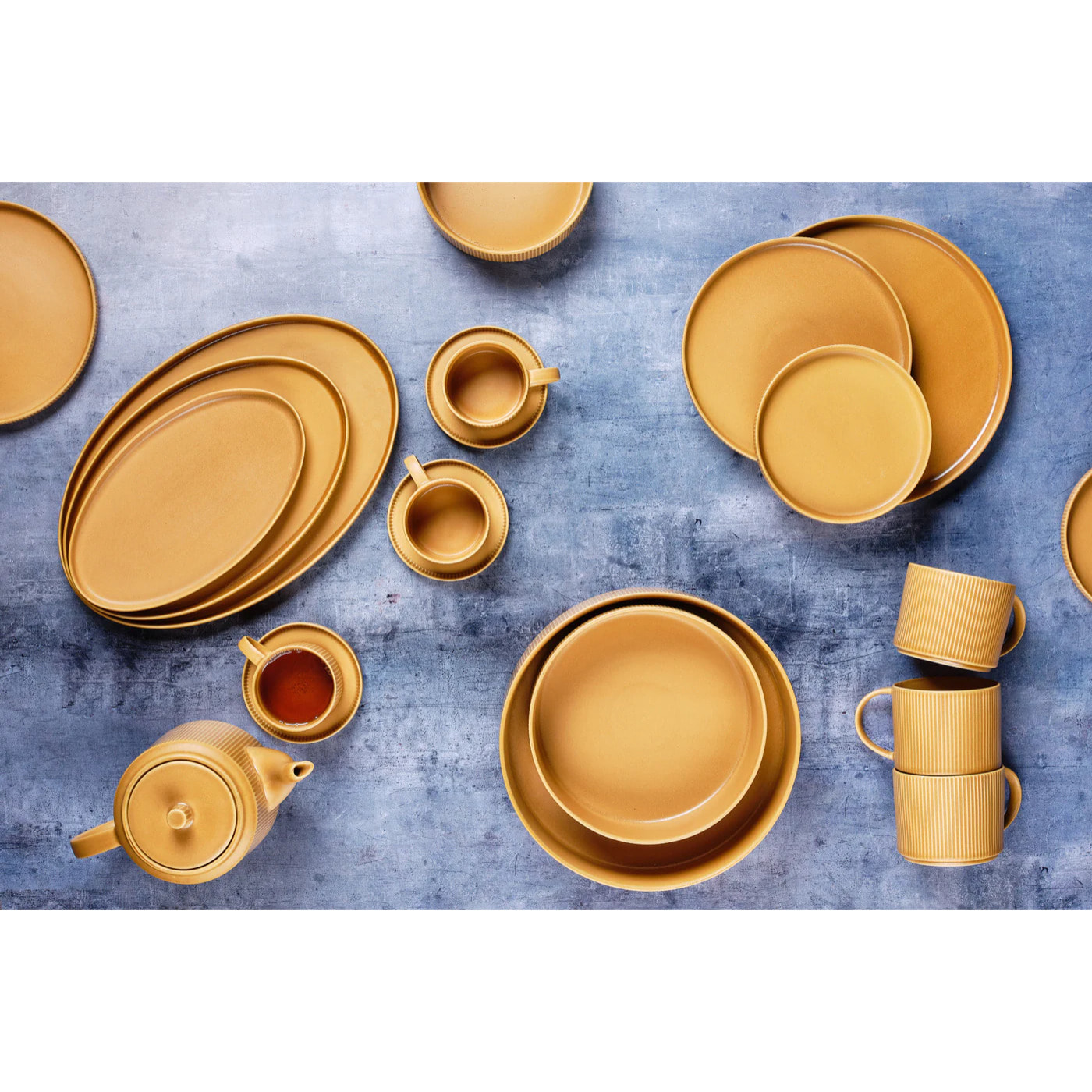 Assiette creuse SCANDI Ø21,5cm - 4 pièces - Ocre