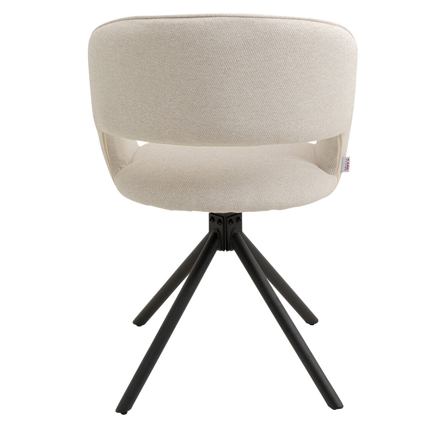 Chaise avec accoudoirs pivotante Gina noire Kare Design