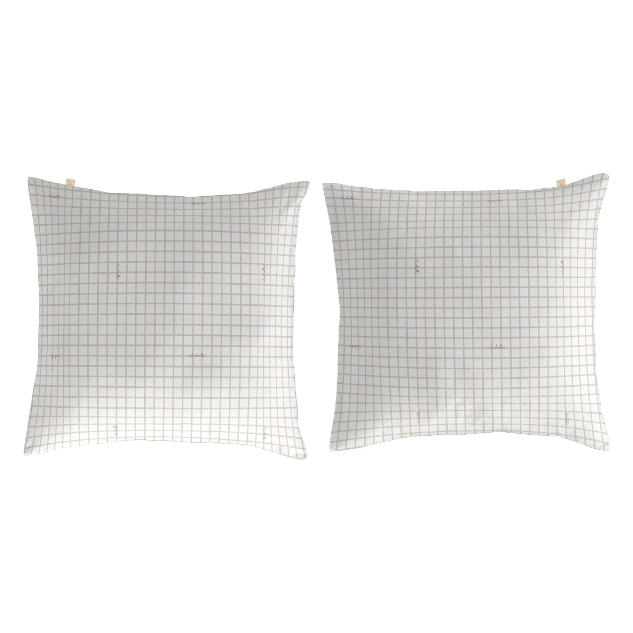 2 Fundas de almohada 50x50 cm lino REALEJO - 100% algodón -