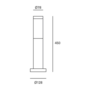 FORLIGHT Koral (5uds) Baliza Exterior para Jardín Resistente al Agua IP55. Bolardo de Acero Inoxidable Gris Urbano 23W