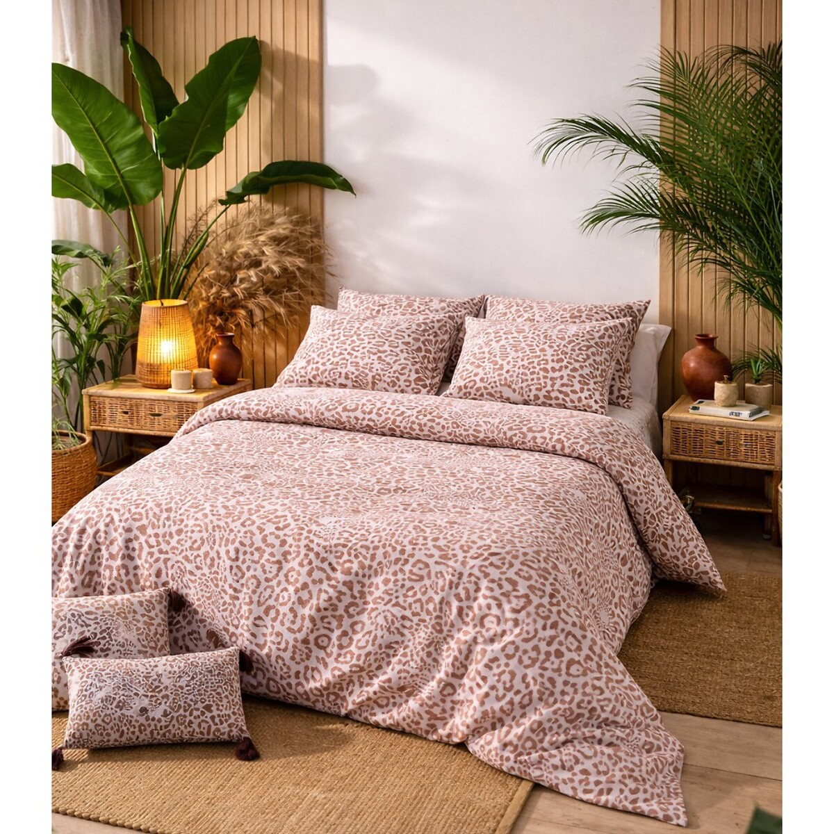 Parure De Couette 3pcs 100% Coton 57 Fils/cm2-jag Sable