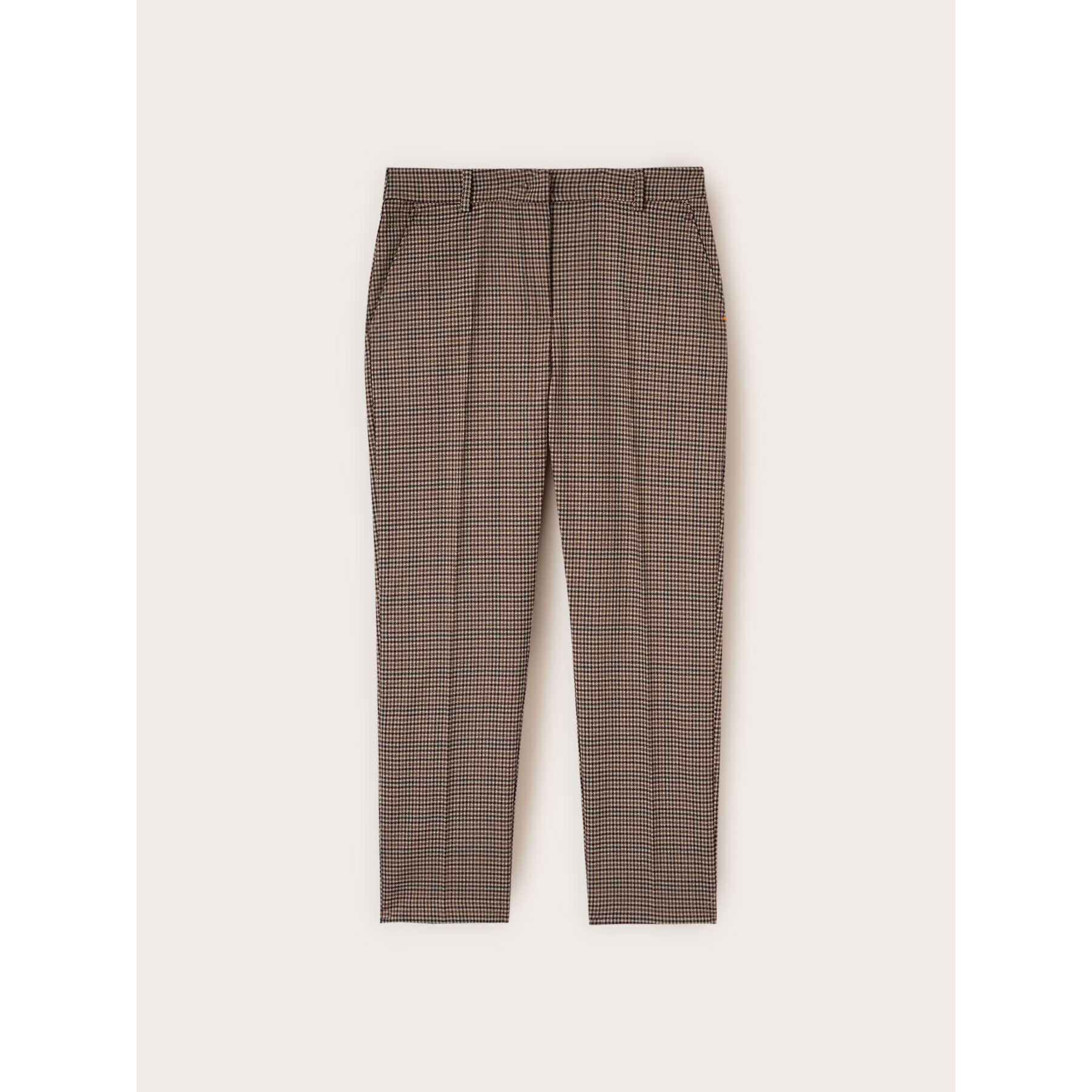 Motivi - Pantaloni regular fantasia check - Beige