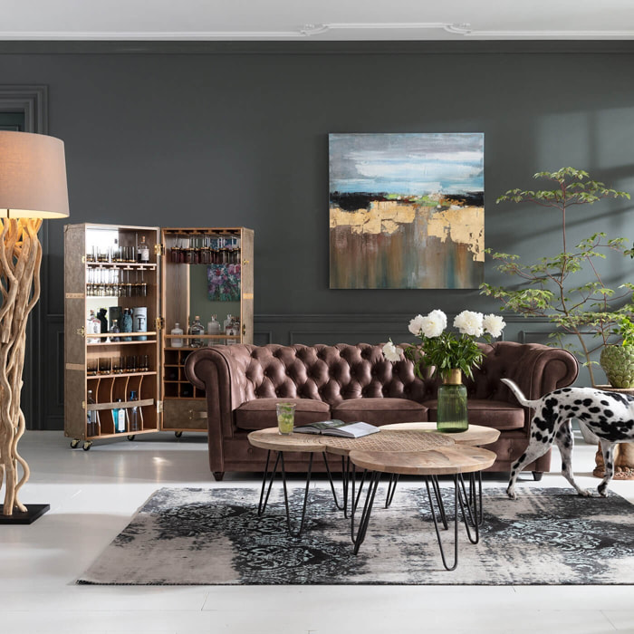 Bar-coffre Globetrotter croco 153cm Kare Design