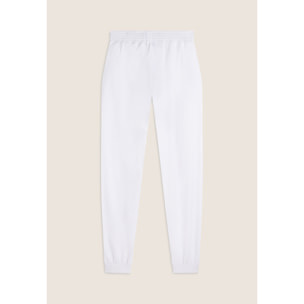 Pantaloni con elastico sul fondo e dettagli floreali