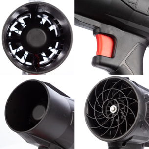 Soffiatore d'aria wireless 21V con batteria al litio rimovibile da 8000mAh.