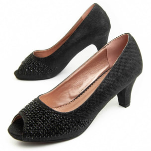 Zapato de tacón - Negro - Altura: 6 cm