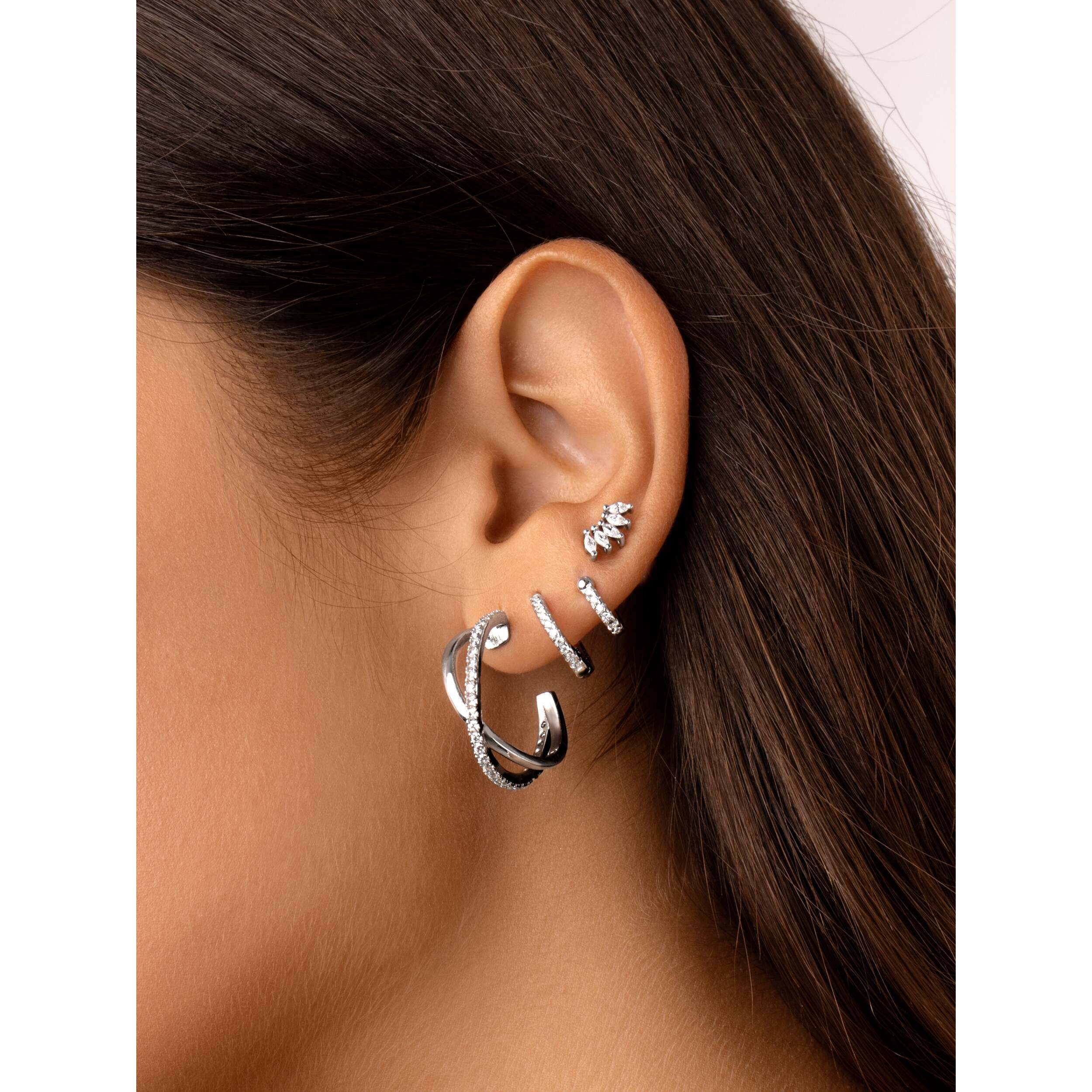 Pendientes Aro Ear Cuff Spark Plata