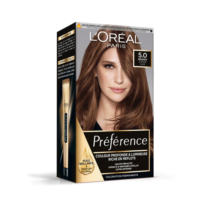 L'Oréal Paris Préférence Coloration 5.0 Bruges Châtain clair