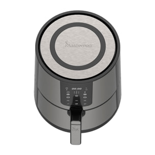 Freidora de aire rocket sin aceite de 3,6l y 1500w con pantalla led táctil y temperatura regulable masterpro