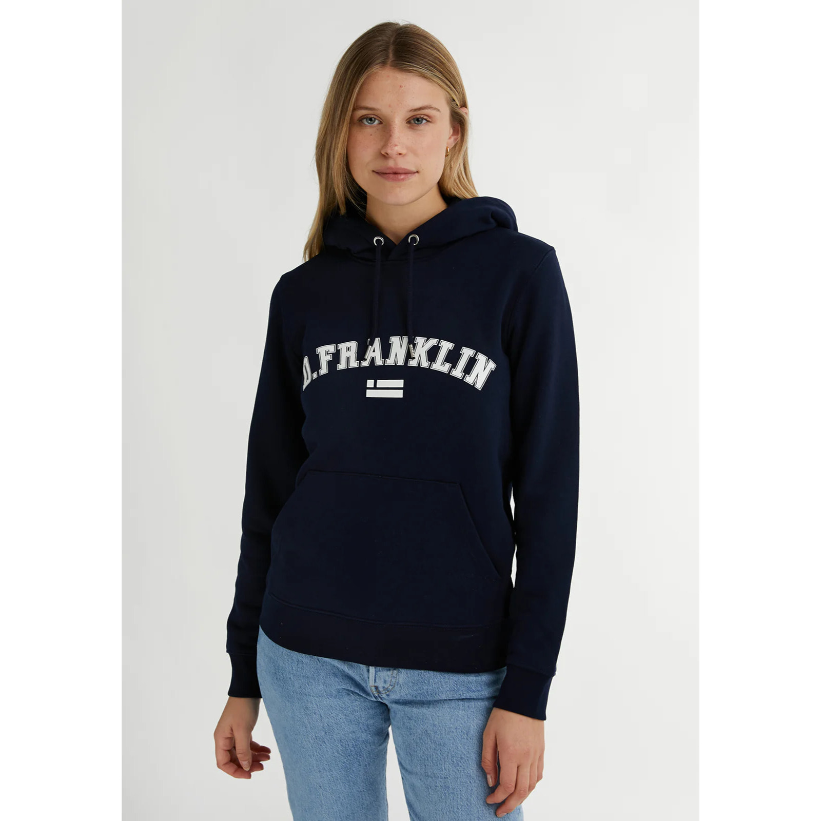 Sudadera Básica Varsity Hoodie en Azul Marino D.Franklin