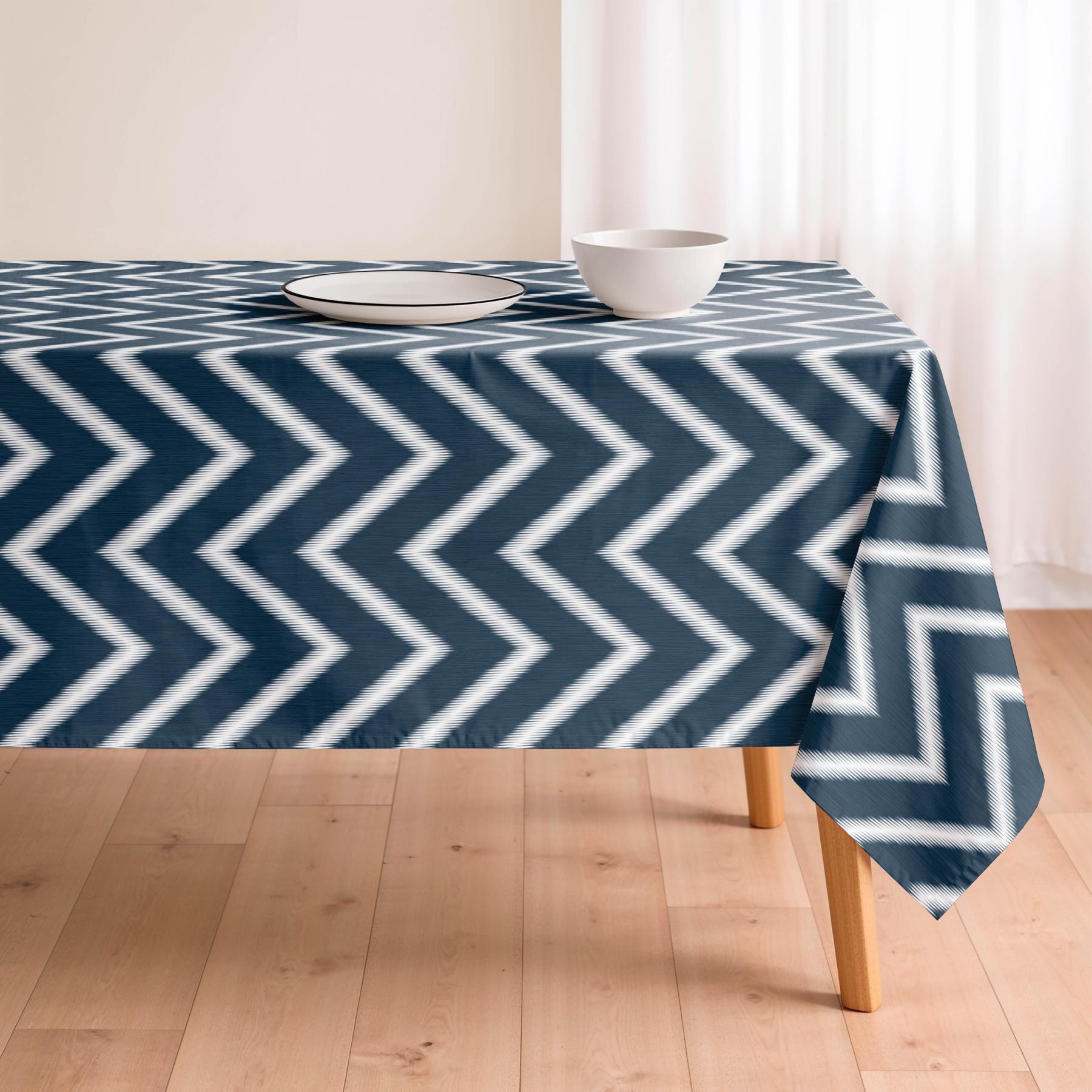 Nappe anti-taches ABEL BLEU - en 100 % coton