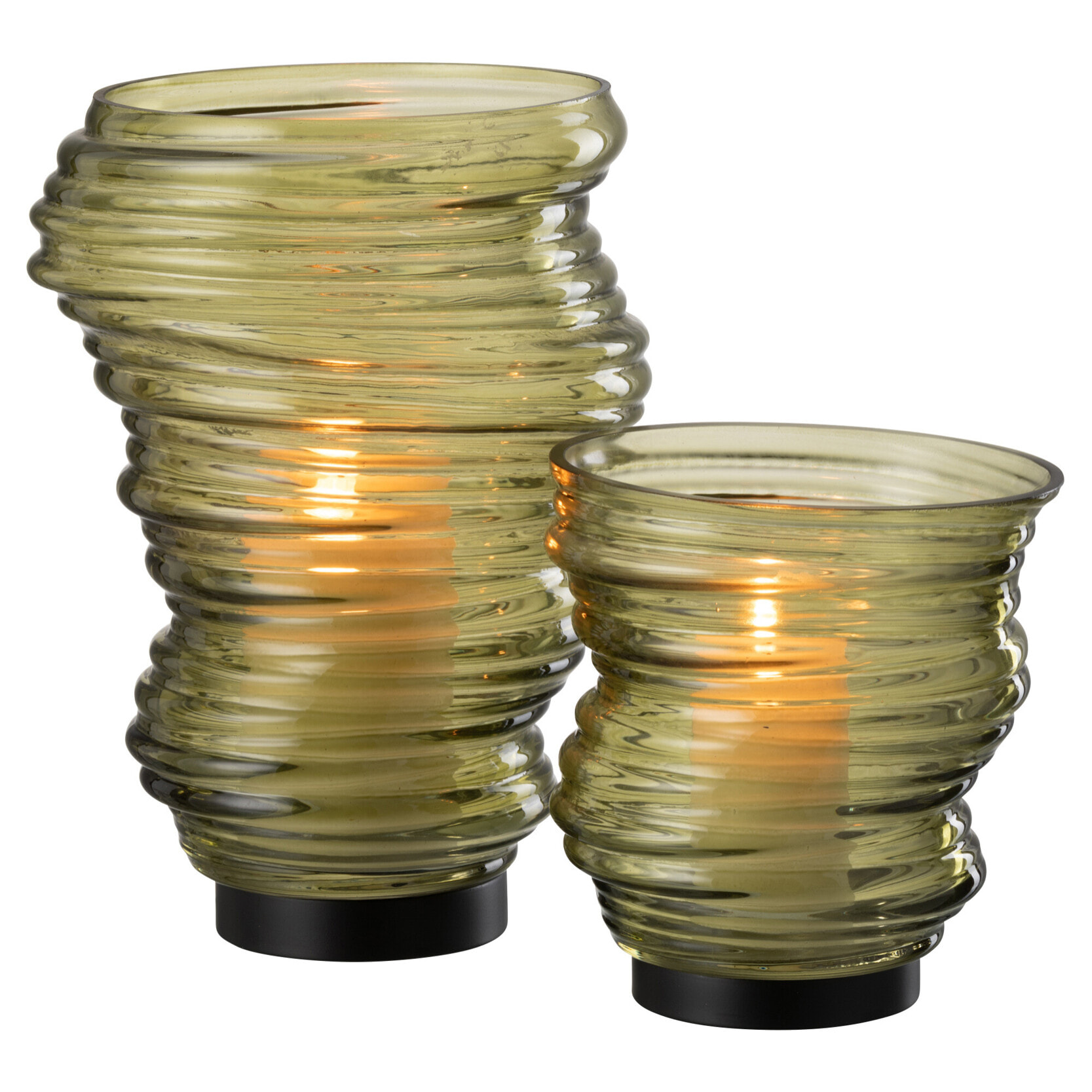 J-Line vase Tornado - verre - vert - small - Ø 16 cm