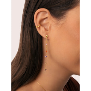 Orecchino Drop Glam Placcato Oro