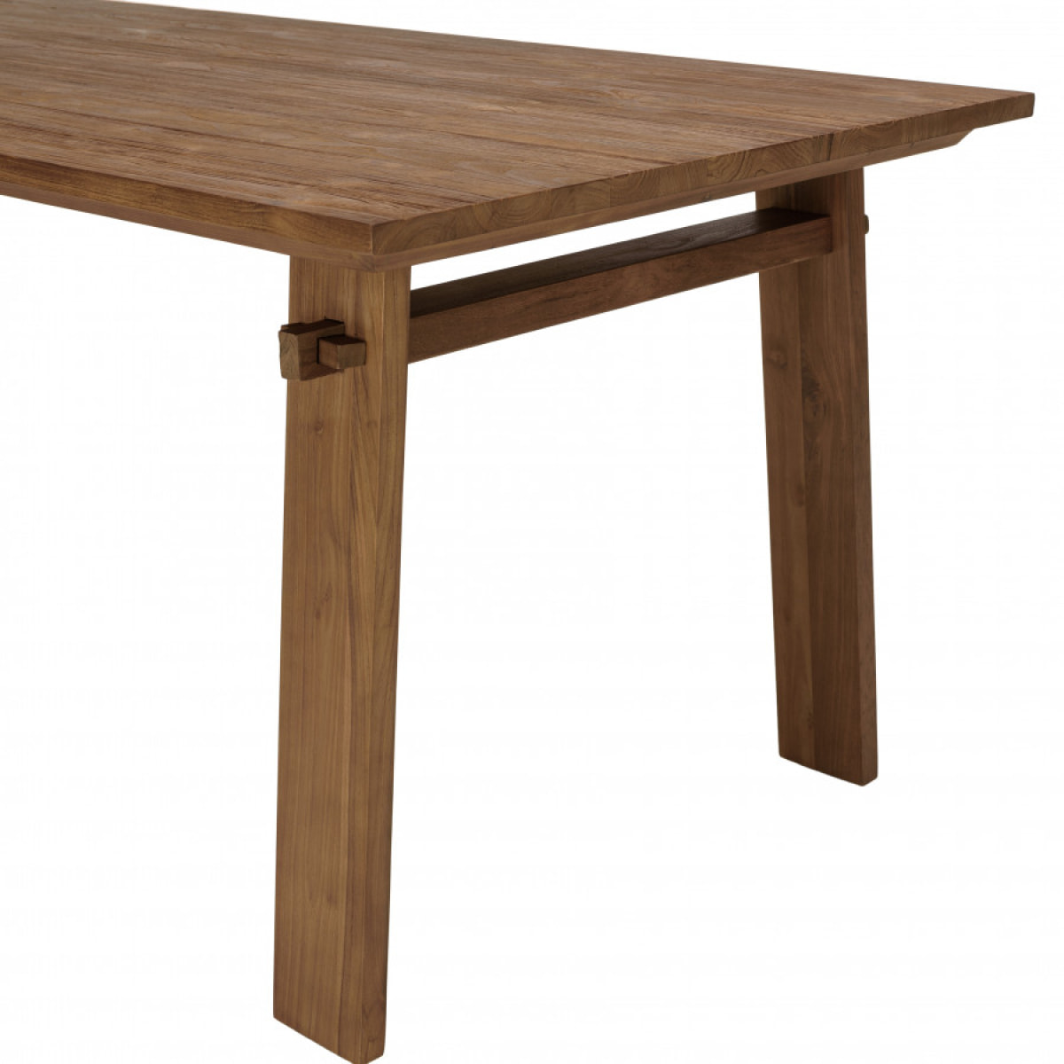 ALIDA - Table à manger rectangulaire 220x90cm en bois de teck recyclé