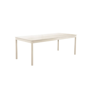 Table de jardin CHARLESTON extensible aluminium beige. 8 places. 210/300 x 100 x 75.5 cm