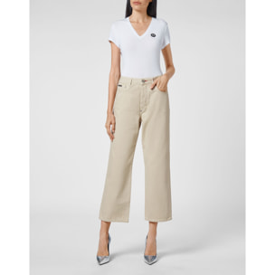 PHILIPP PLEIN Pantaloni in denim vestibilità loose ICONIC PLEIN