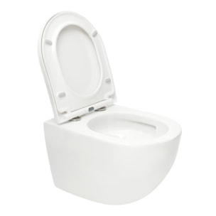 Tornado WC sans bride avec abattant SoftClose et fixations invisibles, blanc (SATFUS010RTORP)