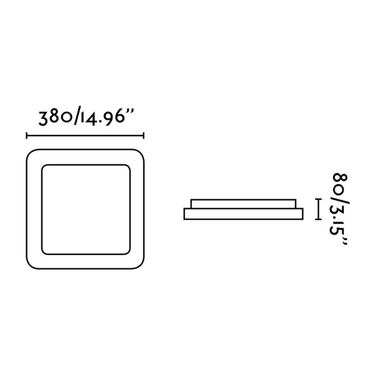 IRIS 380 Lámpara plafón gris