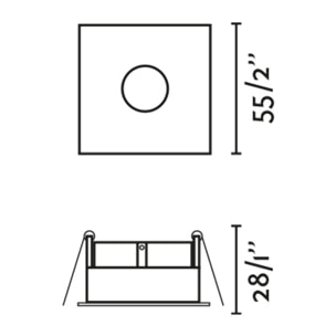 TAST SQ Lampada incasso bianca