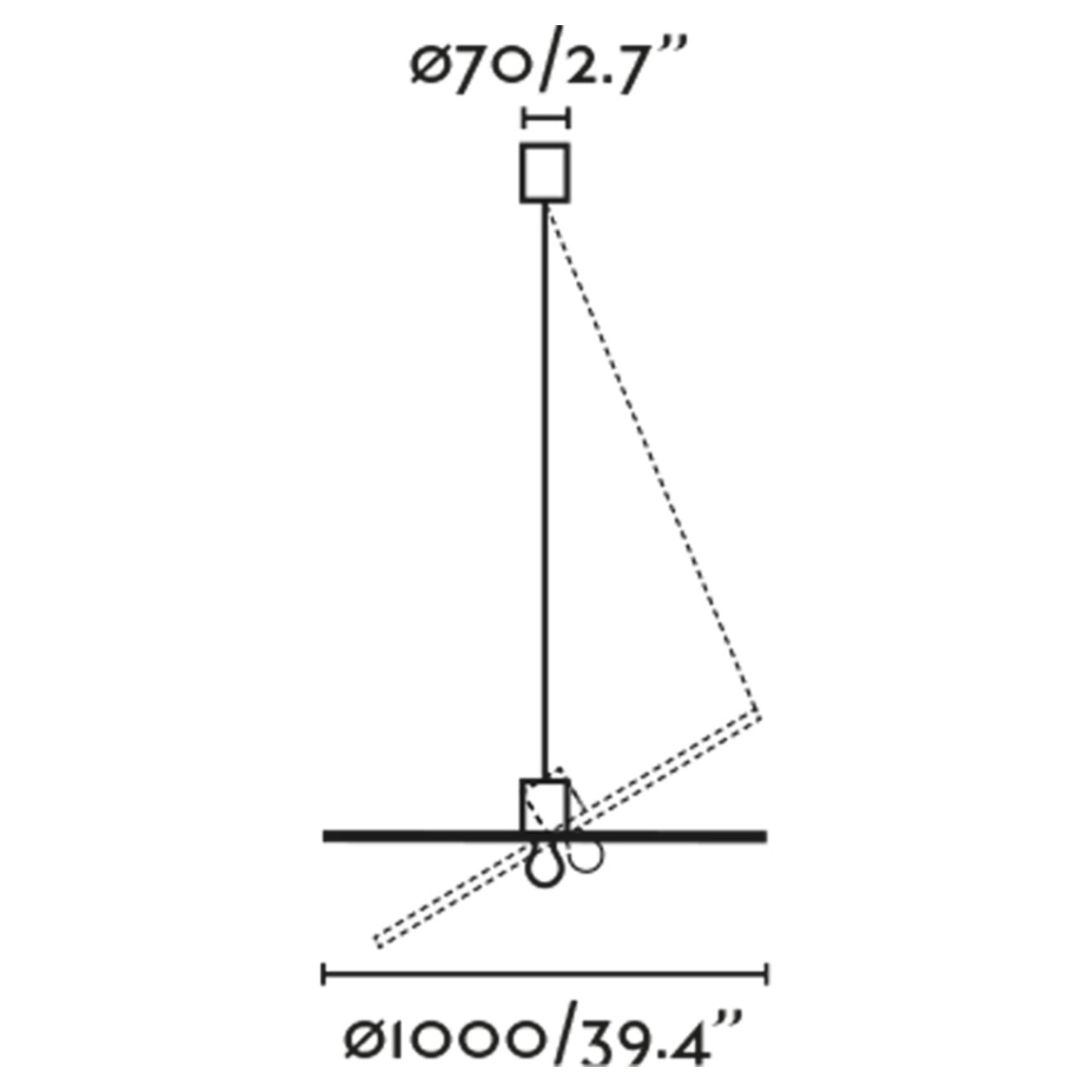 COSTAS 1000 Lampe suspension noire/rotin