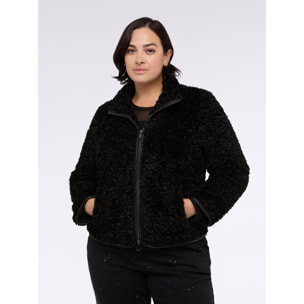 Fiorella Rubino - Chaqueta teddy con cremallera - Negro