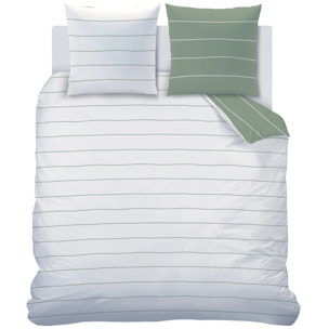 Parure de lit imprimée 100% coton, STRIPES