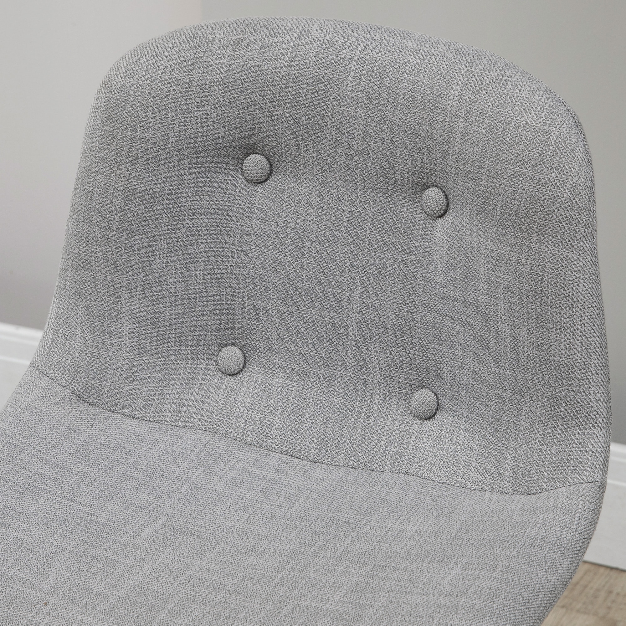 Ensemble table de bar 4 chaises de bar style industriel piètement acier noir plateau effet bois noyer tissu gris clair