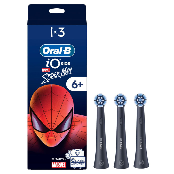 Oral-B iO Kids Brossettes Gentle Care Spiderman, 3 Unités
