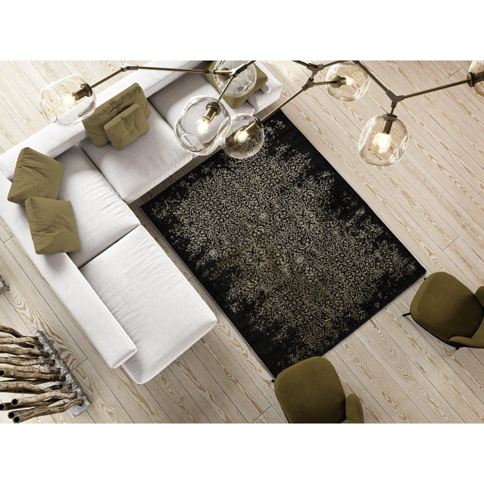 Alfombra vintage Gold Negro, varias medidas disponibles