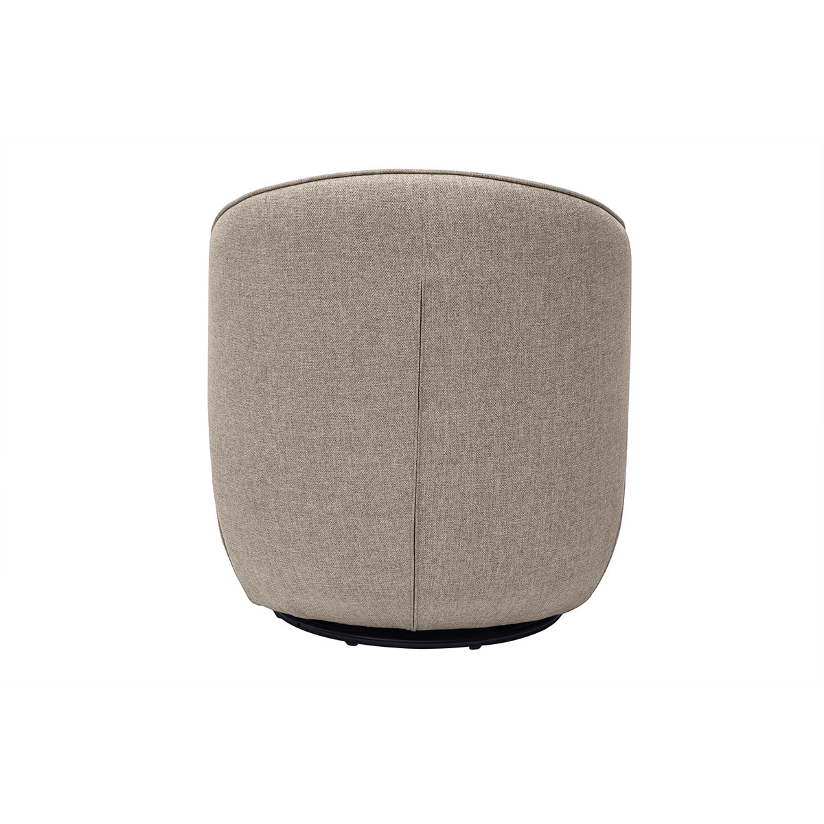 Fauteuil design pivotant en tissu effet velours texturé taupe AMBER