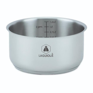 Set de 3 casseroles inox amovible     - "Réactif"
