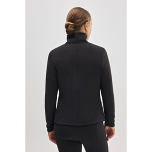 Giacca termica aderente nera in stile sportivo