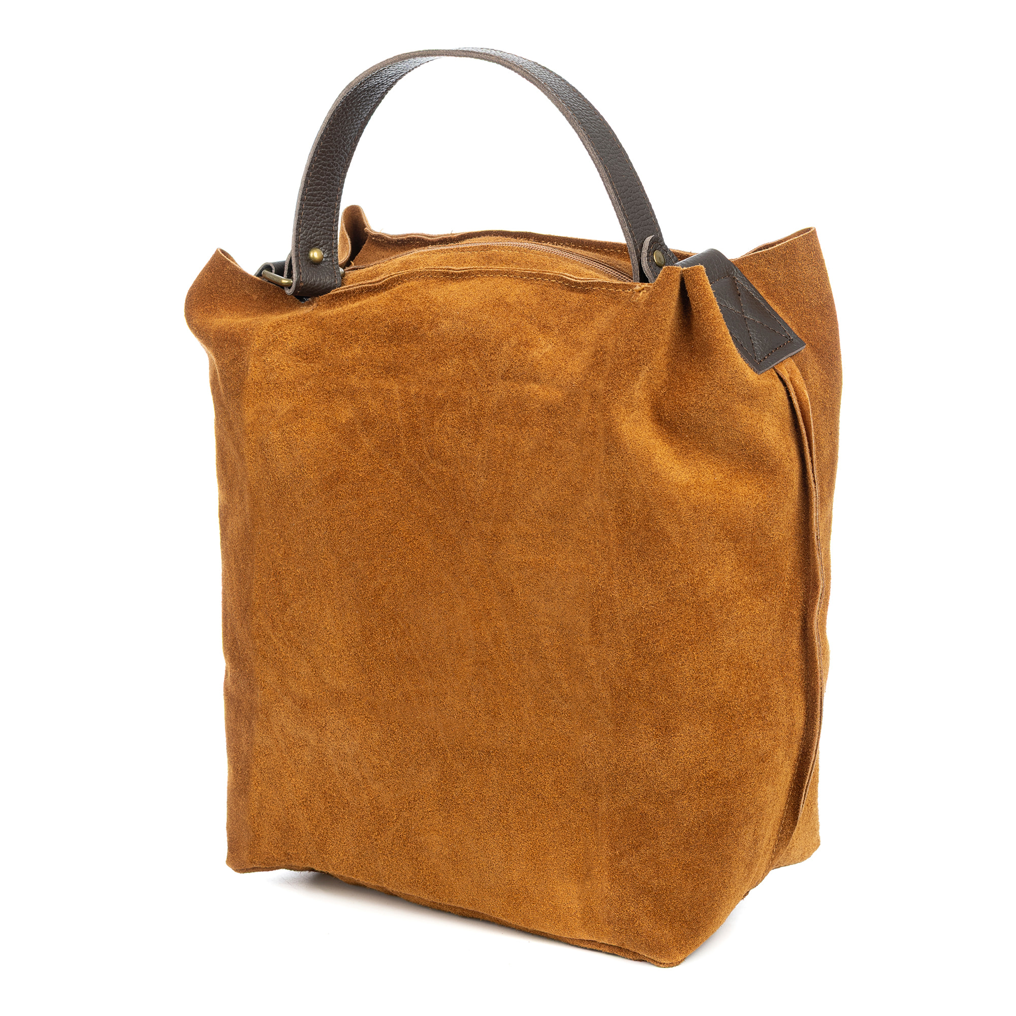 Avigliano bolso shopper mujer. Piel auténtica Gamuza.