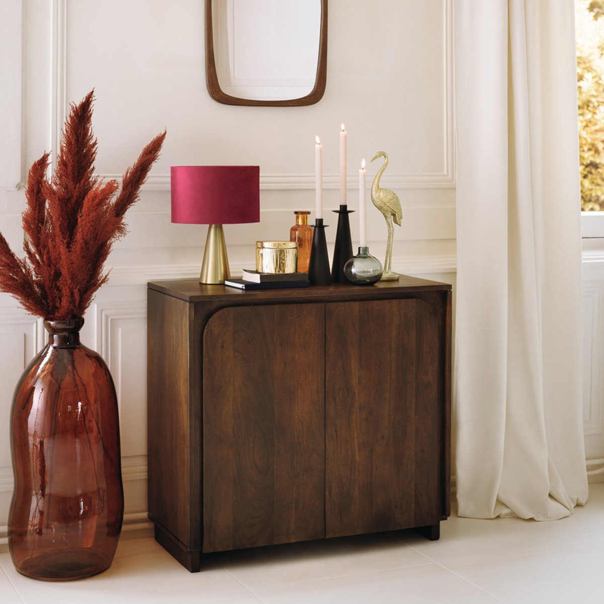 Buffet 2 portes Isana acacia 85x80cm