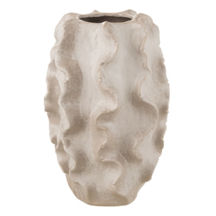 J-Line vase Abstrait Vagues - argile - beige - small