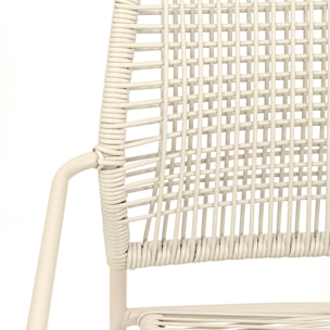 Chaise de jardin avec accoudoirs Madagascar grise Kare Design
