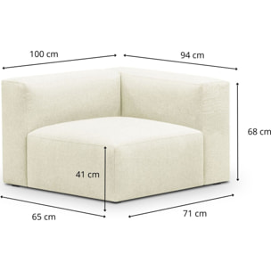 Canapé modulable 4 places en tissu - MODULO NEW