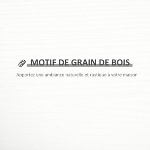 Lot de 3 étagères murales flottantes - dim. 80L x 18l x 18H cm - kit complet de fixation inclus - MDF grain de bois blanc